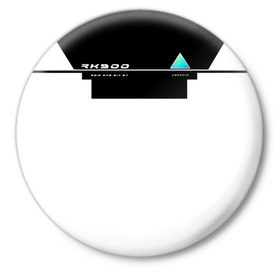 Значок с принтом Detroit RK900 в Тюмени,  металл | круглая форма, металлическая застежка в виде булавки | Тематика изображения на принте: 