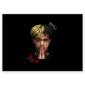 Поздравительная открытка с принтом XXXtentacion (Alone 3D) в Тюмени, 100% бумага | плотность бумаги 280 г/м2, матовая, на обратной стороне линовка и место для марки
 | Тематика изображения на принте: alone | art | numb | rap | tentacion | xxxtentacion