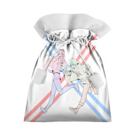 Подарочный 3D мешок с принтом Darling in the Franxx в Тюмени, 100% полиэстер | Размер: 29*39 см | darling | darling in the franxx | franxx | hiro | zero two | zerotwo | милый | милый во франкcе | франкс