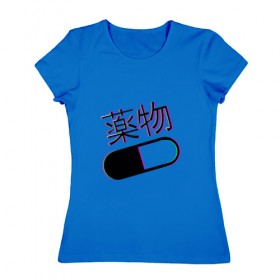 Женская футболка хлопок с принтом MIRRORS Sad Japanese Aesthetic в Тюмени, 100% хлопок | прямой крой, круглый вырез горловины, длина до линии бедер, слегка спущенное плечо | 