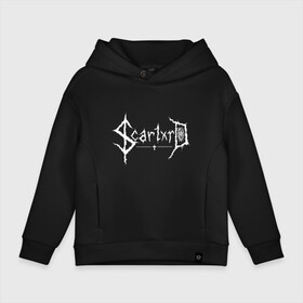 Детское худи Oversize хлопок с принтом Scarlxrd_ в Тюмени, френч-терри — 70% хлопок, 30% полиэстер. Мягкий теплый начес внутри —100% хлопок | боковые карманы, эластичные манжеты и нижняя кромка, капюшон на магнитной кнопке | scarlxrd | мариус