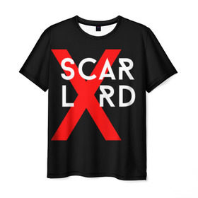 Мужская футболка 3D с принтом scarlxrd_3 в Тюмени, 100% полиэфир | прямой крой, круглый вырез горловины, длина до линии бедер | Тематика изображения на принте: scarlxrd | мариус