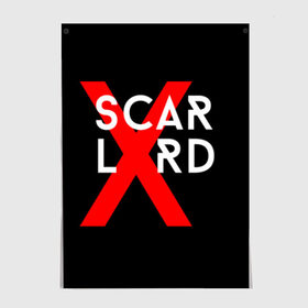 Постер с принтом scarlxrd_3 в Тюмени, 100% бумага
 | бумага, плотность 150 мг. Матовая, но за счет высокого коэффициента гладкости имеет небольшой блеск и дает на свету блики, но в отличии от глянцевой бумаги не покрыта лаком | scarlxrd | мариус