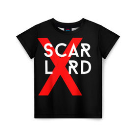 Детская футболка 3D с принтом scarlxrd_3 в Тюмени, 100% гипоаллергенный полиэфир | прямой крой, круглый вырез горловины, длина до линии бедер, чуть спущенное плечо, ткань немного тянется | scarlxrd | мариус