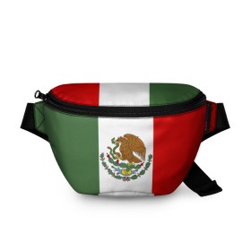 Поясная сумка 3D с принтом Мексика Чемпионат Мира в Тюмени, 100% полиэстер | плотная ткань, ремень с регулируемой длиной, внутри несколько карманов для мелочей, основное отделение и карман с обратной стороны сумки застегиваются на молнию | mexico | бразилия | мексика | сборная мексики | футбол | чемпионат мира