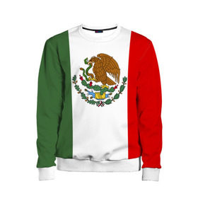 Детский свитшот 3D с принтом Мексика Чемпионат Мира в Тюмени, 100% полиэстер | свободная посадка, прямой крой, мягкая тканевая резинка на рукавах и понизу свитшота | mexico | бразилия | мексика | сборная мексики | футбол | чемпионат мира