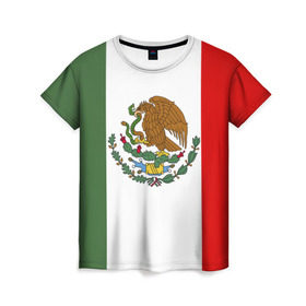 Женская футболка 3D с принтом Мексика Чемпионат Мира в Тюмени, 100% полиэфир ( синтетическое хлопкоподобное полотно) | прямой крой, круглый вырез горловины, длина до линии бедер | mexico | бразилия | мексика | сборная мексики | футбол | чемпионат мира