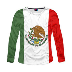 Женский лонгслив 3D с принтом Мексика Чемпионат Мира в Тюмени, 100% полиэстер | длинные рукава, круглый вырез горловины, полуприлегающий силуэт | mexico | бразилия | мексика | сборная мексики | футбол | чемпионат мира