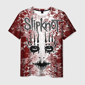 Мужская футболка 3D с принтом Slipknot Joey Jordison в Тюмени, 100% полиэфир | прямой крой, круглый вырез горловины, длина до линии бедер | 
