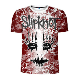 Мужская футболка 3D спортивная с принтом Slipknot Joey Jordison в Тюмени, 100% полиэстер с улучшенными характеристиками | приталенный силуэт, круглая горловина, широкие плечи, сужается к линии бедра | Тематика изображения на принте: 