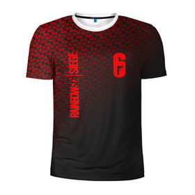 Мужская футболка 3D спортивная с принтом RAINBOW SIX SIEGE DIAMOND в Тюмени, 100% полиэстер с улучшенными характеристиками | приталенный силуэт, круглая горловина, широкие плечи, сужается к линии бедра | 