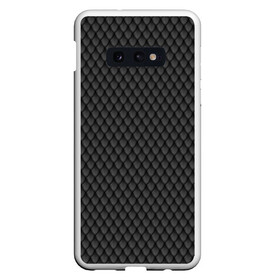 Чехол для Samsung S10E с принтом Черный дракон в Тюмени, Силикон | Область печати: задняя сторона чехла, без боковых панелей | змея | кожа | текстура | черный | черный дракон