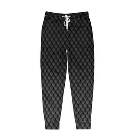 Мужские брюки 3D с принтом Чешуя дракона в Тюмени, 100% полиэстер | манжеты по низу, эластичный пояс регулируется шнурком, по бокам два кармана без застежек, внутренняя часть кармана из мелкой сетки | змеиная кожа | змея | черный