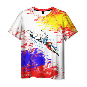 Мужская футболка 3D с принтом Игорь Акинфеев в Тюмени, 100% полиэфир | прямой крой, круглый вырез горловины, длина до линии бедер | акинфеев | голкипер | игорь | испания | россия | сборная | форма | футбол
