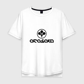 Мужская футболка хлопок Oversize с принтом ARASAKA \ CYBERPUNK 2077 в Тюмени, 100% хлопок | свободный крой, круглый ворот, “спинка” длиннее передней части | Тематика изображения на принте: 