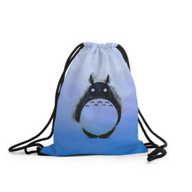 Рюкзак-мешок 3D с принтом Мой сосед Тоторо в Тюмени, 100% полиэстер | плотность ткани — 200 г/м2, размер — 35 х 45 см; лямки — толстые шнурки, застежка на шнуровке, без карманов и подкладки | totoro | хаяо миядзаки