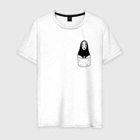 Мужская футболка хлопок с принтом Унесённые призраками в Тюмени, 100% хлопок | прямой крой, круглый вырез горловины, длина до линии бедер, слегка спущенное плечо. | spirited away | миядзаки | хаяо