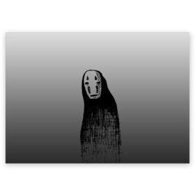 Поздравительная открытка с принтом Унесенные призраками в Тюмени, 100% бумага | плотность бумаги 280 г/м2, матовая, на обратной стороне линовка и место для марки
 | spirited away | миядзаки | хаяо