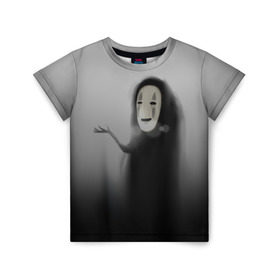 Детская футболка 3D с принтом Унесенные призраками в Тюмени, 100% гипоаллергенный полиэфир | прямой крой, круглый вырез горловины, длина до линии бедер, чуть спущенное плечо, ткань немного тянется | spirited away | миядзаки | хаяо