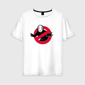 Женская футболка хлопок Oversize с принтом Унесённые призраками в Тюмени, 100% хлопок | свободный крой, круглый ворот, спущенный рукав, длина до линии бедер
 | spirited away | миядзаки | хаяо