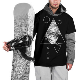 Накидка на куртку 3D с принтом Всевидящее око в Тюмени, 100% полиэстер |  | tattoo | в треугольнике | всевидящее око | всевидящий глаз | зрачок | пирамида | тату