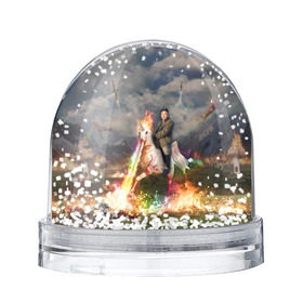 Снежный шар с принтом Ким чен ын на Единороге в Тюмени, Пластик | Изображение внутри шара печатается на глянцевой фотобумаге с двух сторон | Тематика изображения на принте: 