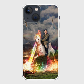 Чехол для iPhone 13 mini с принтом Ким чен ын на Единороге в Тюмени,  |  | 