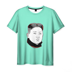 Мужская футболка 3D с принтом Ким чен ын в Тюмени, 100% полиэфир | прямой крой, круглый вырез горловины, длина до линии бедер | 