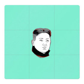 Магнитный плакат 3Х3 с принтом Ким чен ын в Тюмени, Полимерный материал с магнитным слоем | 9 деталей размером 9*9 см | 