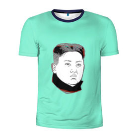 Мужская футболка 3D спортивная с принтом Ким чен ын в Тюмени, 100% полиэстер с улучшенными характеристиками | приталенный силуэт, круглая горловина, широкие плечи, сужается к линии бедра | 