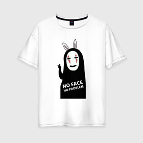 Женская футболка хлопок Oversize с принтом Унесенные призраками в Тюмени, 100% хлопок | свободный крой, круглый ворот, спущенный рукав, длина до линии бедер
 | spirited away | миядзаки | хаяо