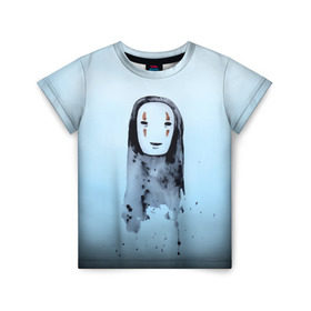 Детская футболка 3D с принтом Унесенные призраками в Тюмени, 100% гипоаллергенный полиэфир | прямой крой, круглый вырез горловины, длина до линии бедер, чуть спущенное плечо, ткань немного тянется | Тематика изображения на принте: spirited away | миядзаки | хаяо