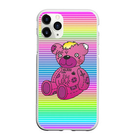Чехол для iPhone 11 Pro матовый с принтом Мишка Lil Peep в Тюмени, Силикон |  | gbc | hip hop | lil peep | love | pink | rap | лил пип | лилпип | медведь | медвежонок | мишка | реп | розовый | рэп | тату | трэп | хип хоп | эмо