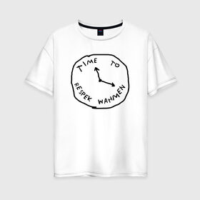 Женская футболка хлопок Oversize с принтом Respek Wahmen в Тюмени, 100% хлопок | свободный крой, круглый ворот, спущенный рукав, длина до линии бедер
 | bro army | felix kjellberg | pew die pie | pewdiepie | пьюдипай | феликс чельберг