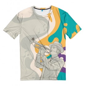 Мужская футболка 3D с принтом love saxophone в Тюмени, 100% полиэфир | прямой крой, круглый вырез горловины, длина до линии бедер | саксофон | саксофонист