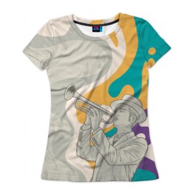 Женская футболка 3D с принтом love saxophone в Тюмени, 100% полиэфир ( синтетическое хлопкоподобное полотно) | прямой крой, круглый вырез горловины, длина до линии бедер | саксофон | саксофонист