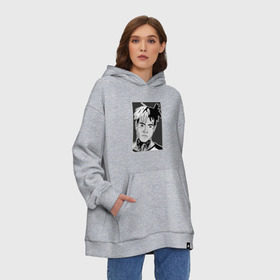 Худи SuperOversize хлопок с принтом xxxtentacion в Тюмени, 70% хлопок, 30% полиэстер, мягкий начес внутри | карман-кенгуру, эластичная резинка на манжетах и по нижней кромке, двухслойный капюшон
 | jahseh dwayne | onfroy | xxxtentacion | джасей дуэйн онфрой