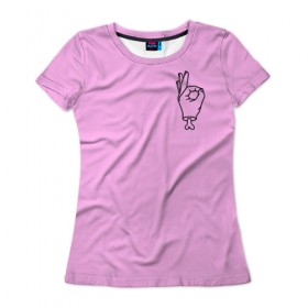 Женская футболка 3D с принтом Zero Death Pink в Тюмени, 100% полиэфир ( синтетическое хлопкоподобное полотно) | прямой крой, круглый вырез горловины, длина до линии бедер | 