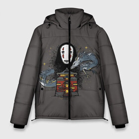 Мужская зимняя куртка 3D с принтом Унесенные призраками в Тюмени, верх — 100% полиэстер; подкладка — 100% полиэстер; утеплитель — 100% полиэстер | длина ниже бедра, свободный силуэт Оверсайз. Есть воротник-стойка, отстегивающийся капюшон и ветрозащитная планка. 

Боковые карманы с листочкой на кнопках и внутренний карман на молнии. | spirited away | миядзаки | хаяо