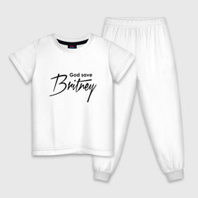 Детская пижама хлопок с принтом God save Britney в Тюмени, 100% хлопок |  брюки и футболка прямого кроя, без карманов, на брюках мягкая резинка на поясе и по низу штанин
 | Тематика изображения на принте: baby one more time | britney spears | oops | бритни спирс