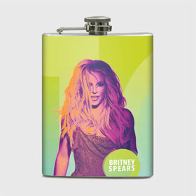 Фляга с принтом Britney Spears в Тюмени, металлический корпус | емкость 0,22 л, размер 125 х 94 мм. Виниловая наклейка запечатывается полностью | Тематика изображения на принте: 