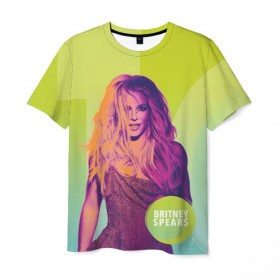Мужская футболка 3D с принтом Britney Spears в Тюмени, 100% полиэфир | прямой крой, круглый вырез горловины, длина до линии бедер | 