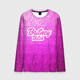 Мужской лонгслив 3D с принтом Britney Bitch _pink в Тюмени, 100% полиэстер | длинные рукава, круглый вырез горловины, полуприлегающий силуэт | Тематика изображения на принте: baby one more time | britney spears | oops | бритни спирс