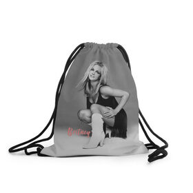 Рюкзак-мешок 3D с принтом Britney _ в Тюмени, 100% полиэстер | плотность ткани — 200 г/м2, размер — 35 х 45 см; лямки — толстые шнурки, застежка на шнуровке, без карманов и подкладки | Тематика изображения на принте: baby one more time | britney spears | oops | бритни спирс