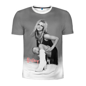 Мужская футболка 3D спортивная с принтом Britney _ в Тюмени, 100% полиэстер с улучшенными характеристиками | приталенный силуэт, круглая горловина, широкие плечи, сужается к линии бедра | Тематика изображения на принте: baby one more time | britney spears | oops | бритни спирс