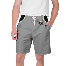 Мужские шорты 3D с принтом JDM STYLE BRAND в Тюмени,  полиэстер 100% | прямой крой, два кармана без застежек по бокам. Мягкая трикотажная резинка на поясе, внутри которой широкие завязки. Длина чуть выше колен | 
