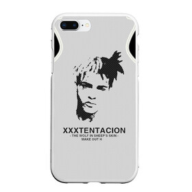 Чехол для iPhone 7Plus/8 Plus матовый с принтом XXXTENTACION в Тюмени, Силикон | Область печати: задняя сторона чехла, без боковых панелей | bad | dead | death | geometry | rap | revenge | rip | texture | usa | xxxtentacion | геометрия | джасей дуэйн онфрой | зарубежный реп | исполнитель | карбон | музыкант | ревендж | реп | рэп | рэпер | текстура