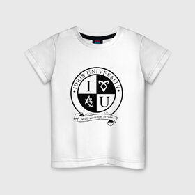 Детская футболка хлопок с принтом Idris University в Тюмени, 100% хлопок | круглый вырез горловины, полуприлегающий силуэт, длина до линии бедер | freeform | shadowhunters | доминик шервуд | клэри фрэй | кэтрин макнамара | фэнтази