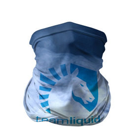 Бандана-труба 3D с принтом TEAM LIQUID E-SPORT в Тюмени, 100% полиэстер, ткань с особыми свойствами — Activecool | плотность 150‒180 г/м2; хорошо тянется, но сохраняет форму | Тематика изображения на принте: 