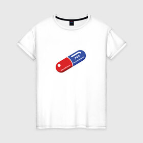 Женская футболка хлопок с принтом Good for health в Тюмени, 100% хлопок | прямой крой, круглый вырез горловины, длина до линии бедер, слегка спущенное плечо | akira | anime | good for health